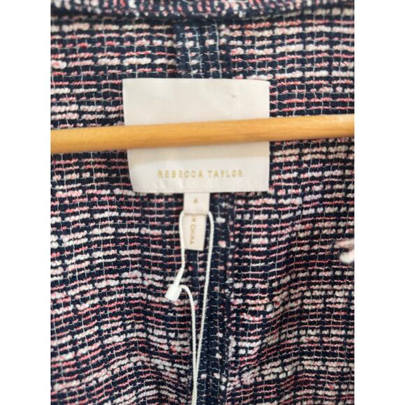Rebecca Taylor Black and pink tweed blazer NWT - Picture 4 of 6